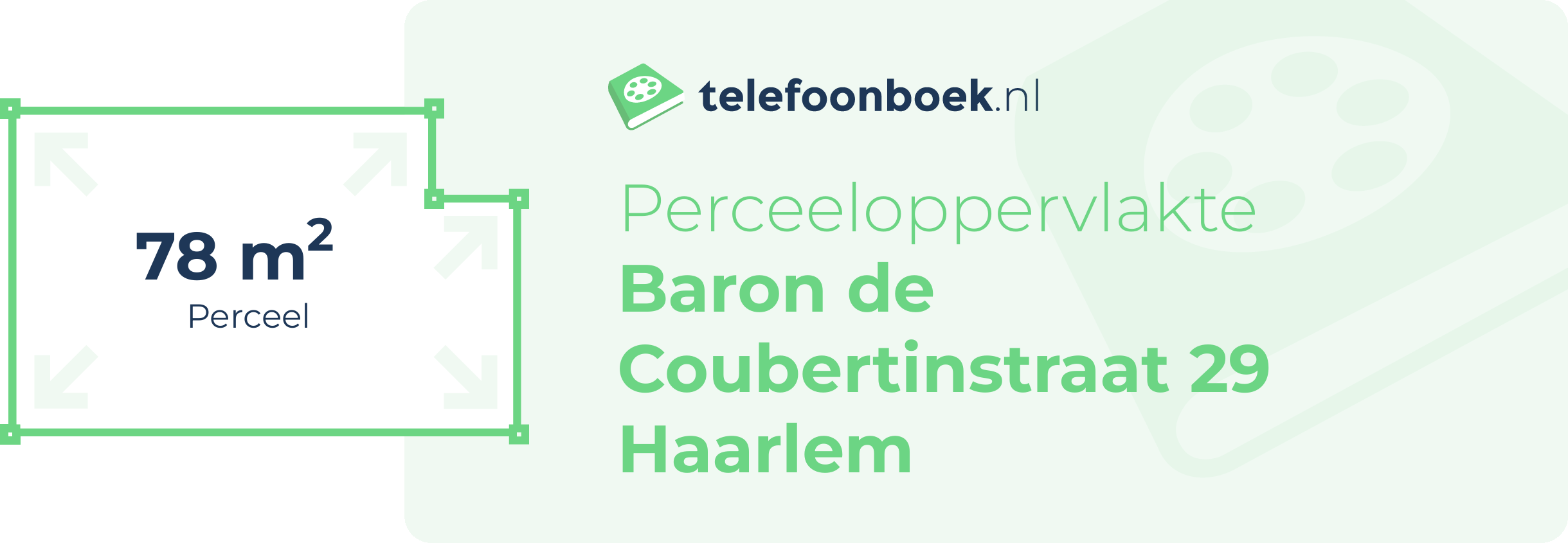 Perceeloppervlakte Baron De Coubertinstraat 29 Haarlem
