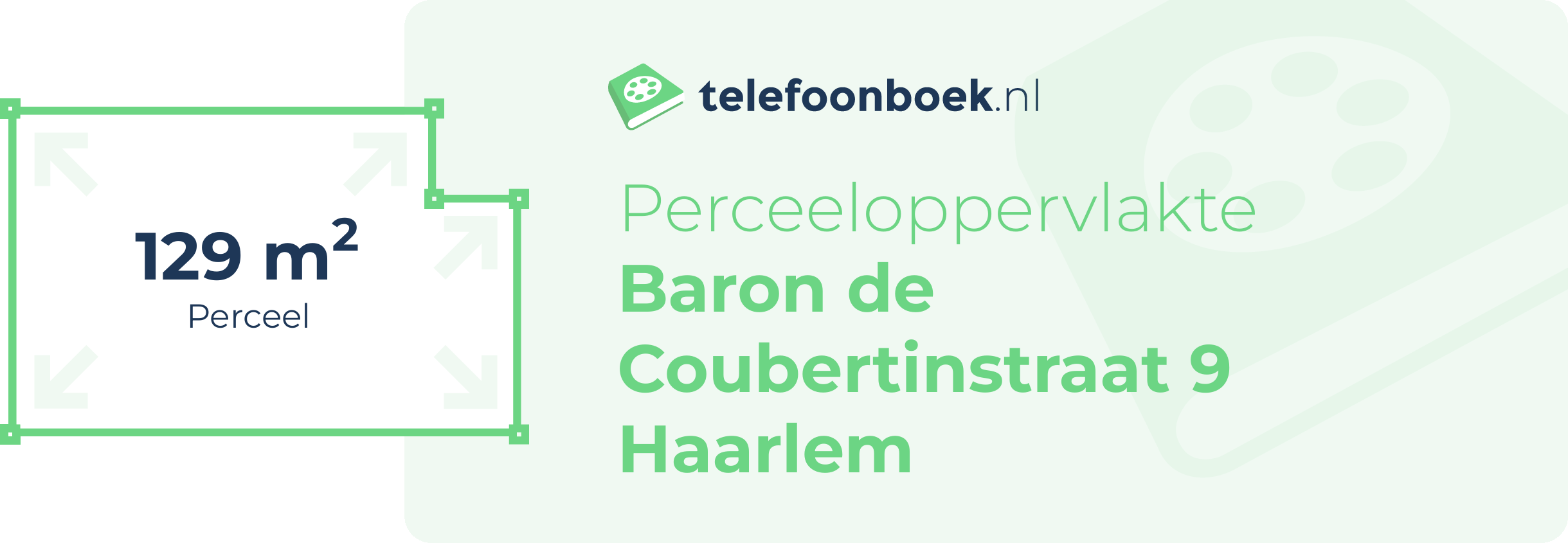 Perceeloppervlakte Baron De Coubertinstraat 9 Haarlem