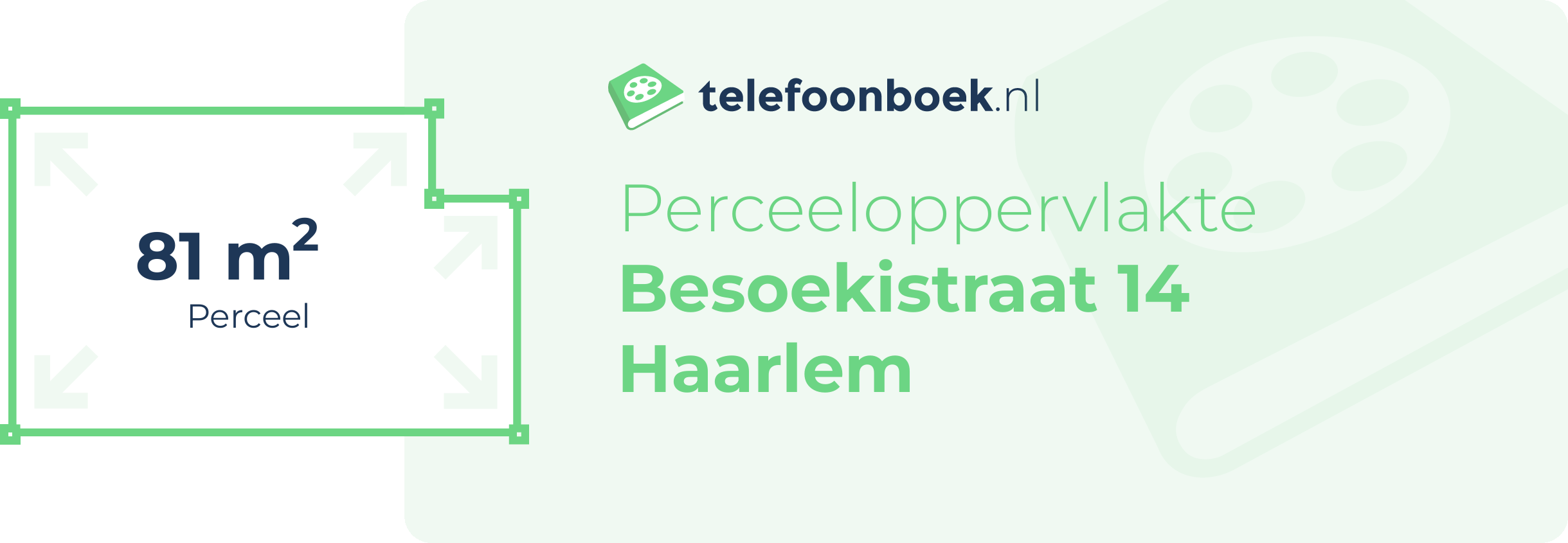 Perceeloppervlakte Besoekistraat 14 Haarlem