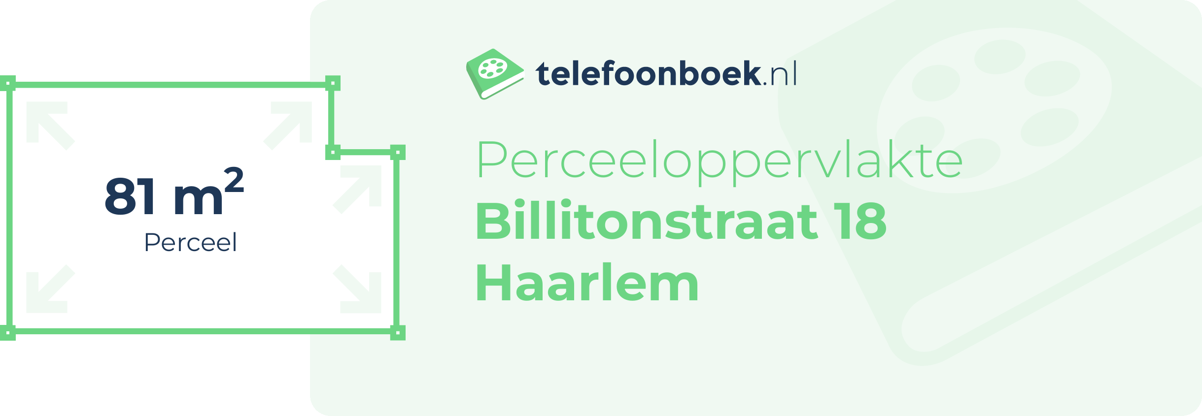 Perceeloppervlakte Billitonstraat 18 Haarlem