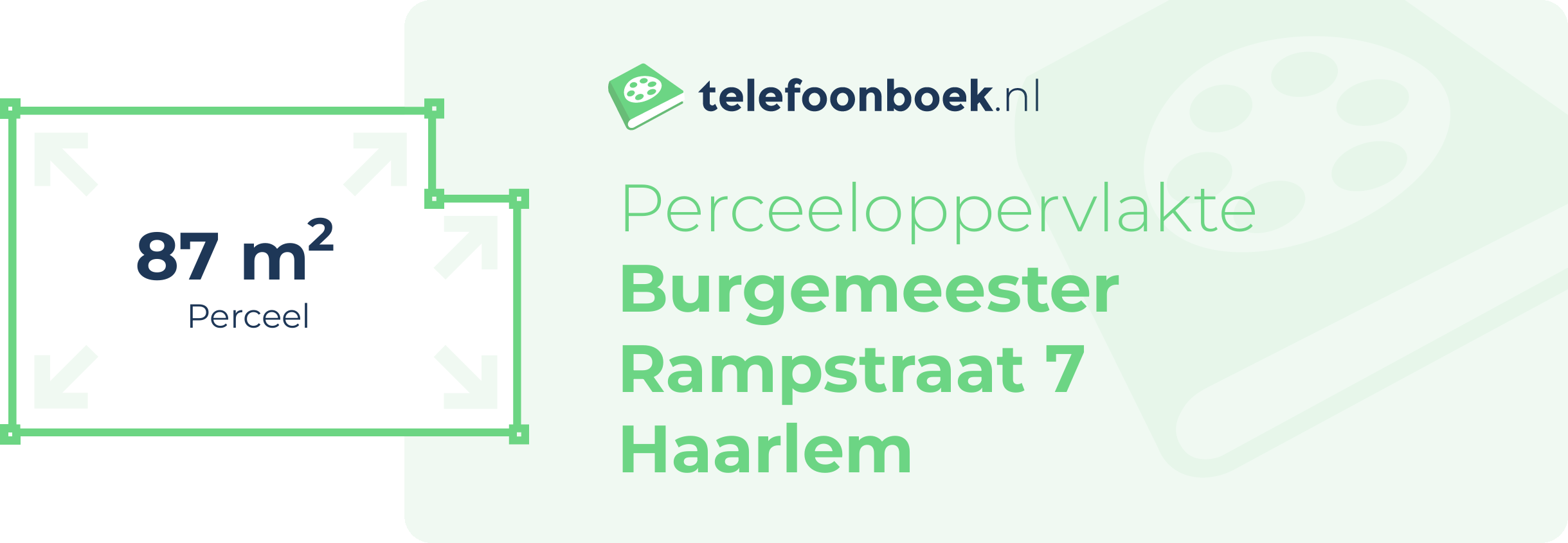Perceeloppervlakte Burgemeester Rampstraat 7 Haarlem