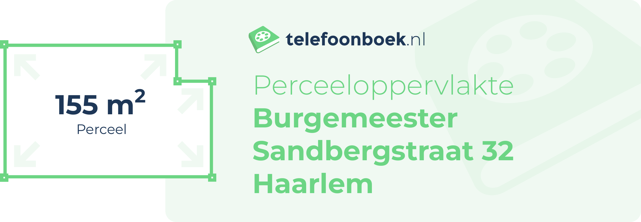 Perceeloppervlakte Burgemeester Sandbergstraat 32 Haarlem