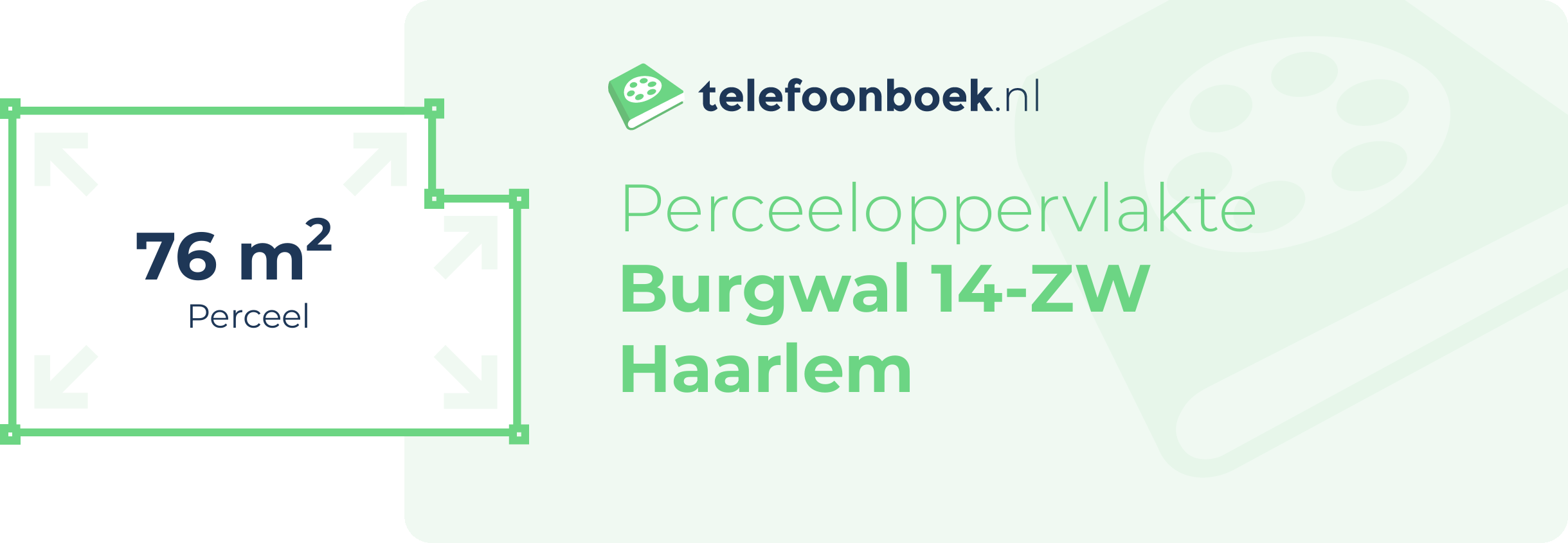 Perceeloppervlakte Burgwal 14-ZW Haarlem