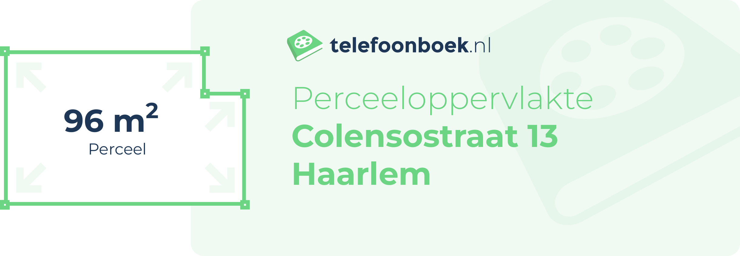 Perceeloppervlakte Colensostraat 13 Haarlem
