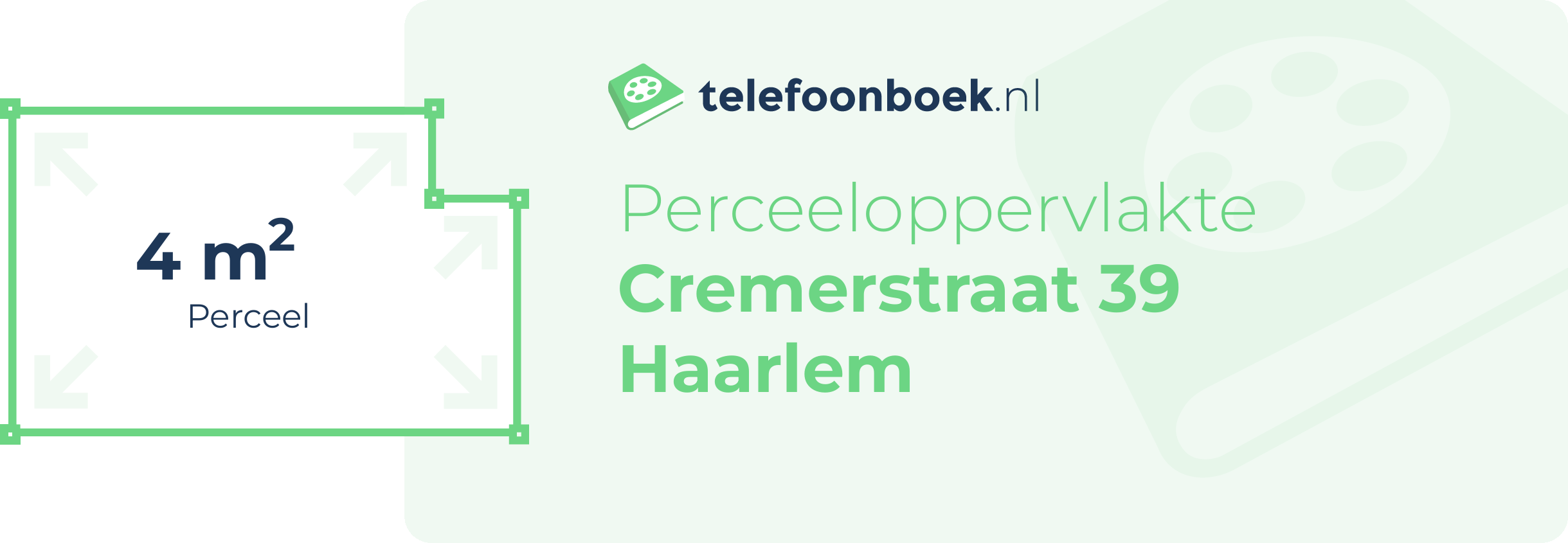 Perceeloppervlakte Cremerstraat 39 Haarlem