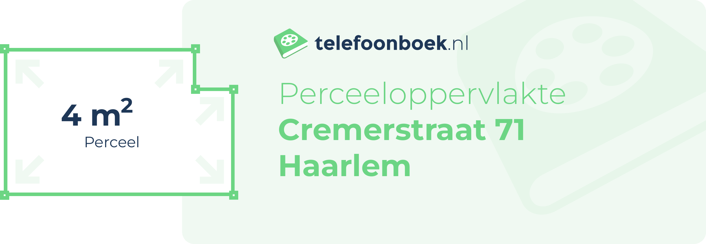 Perceeloppervlakte Cremerstraat 71 Haarlem