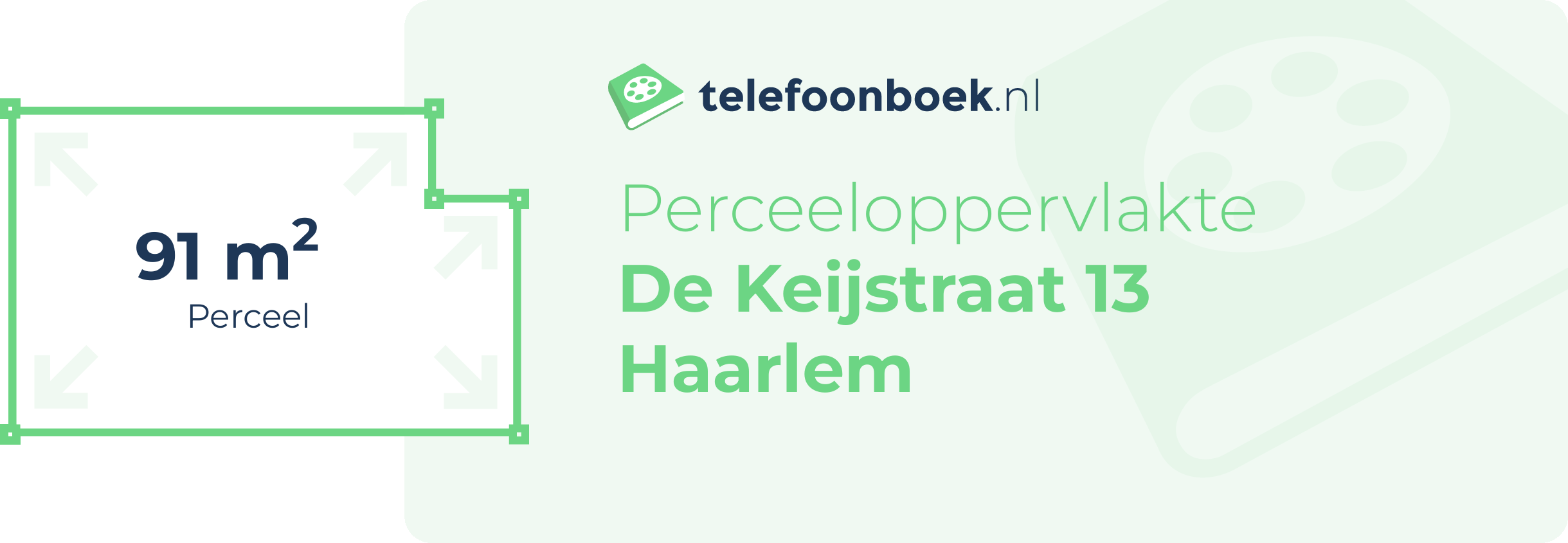 Perceeloppervlakte De Keijstraat 13 Haarlem