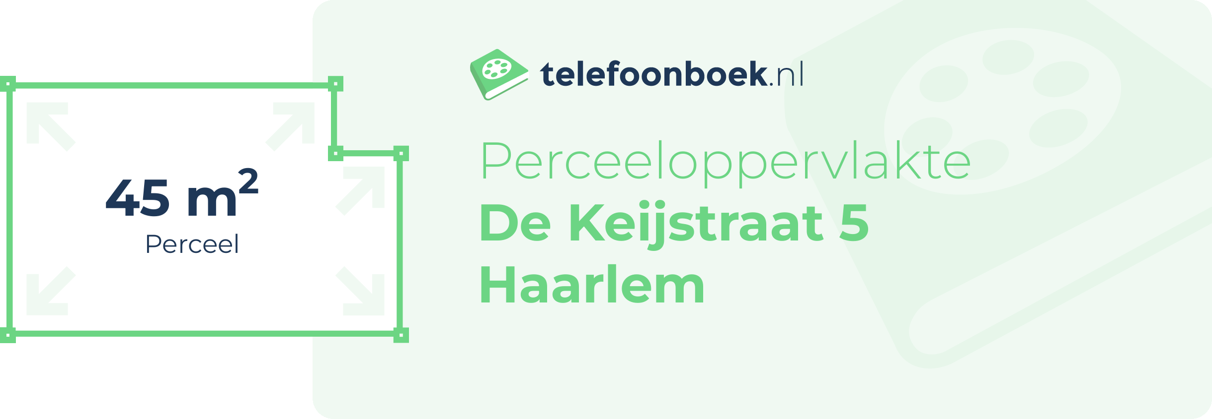 Perceeloppervlakte De Keijstraat 5 Haarlem