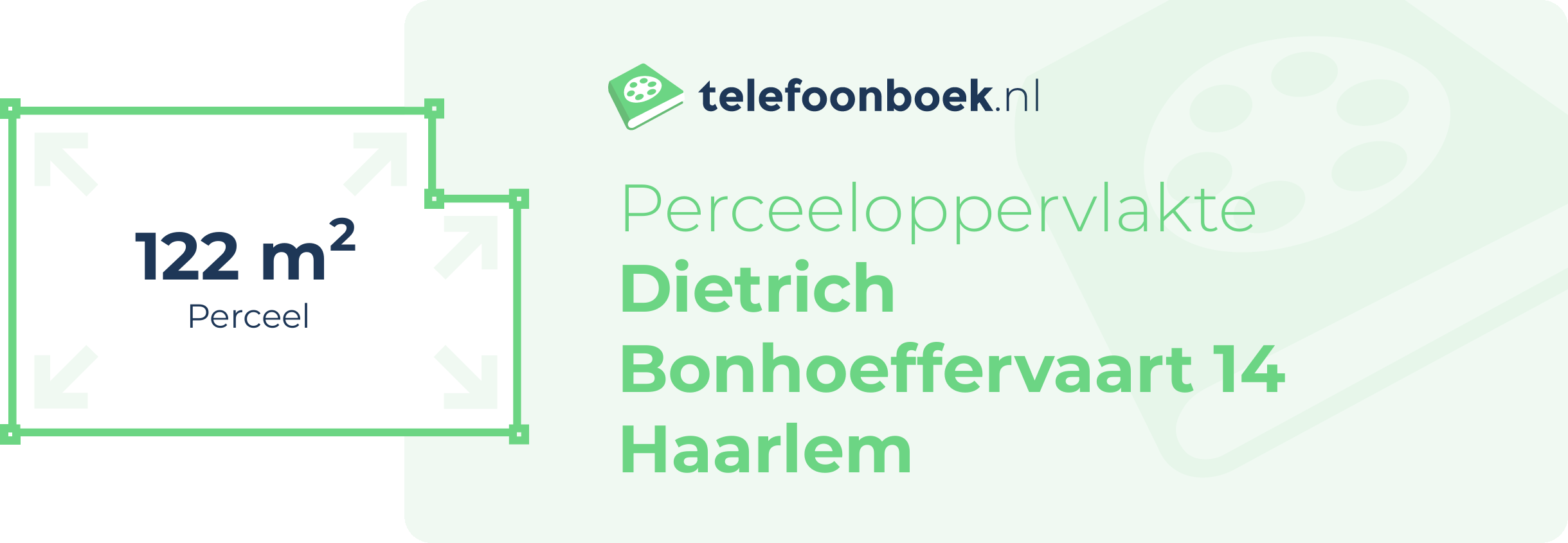 Perceeloppervlakte Dietrich Bonhoeffervaart 14 Haarlem