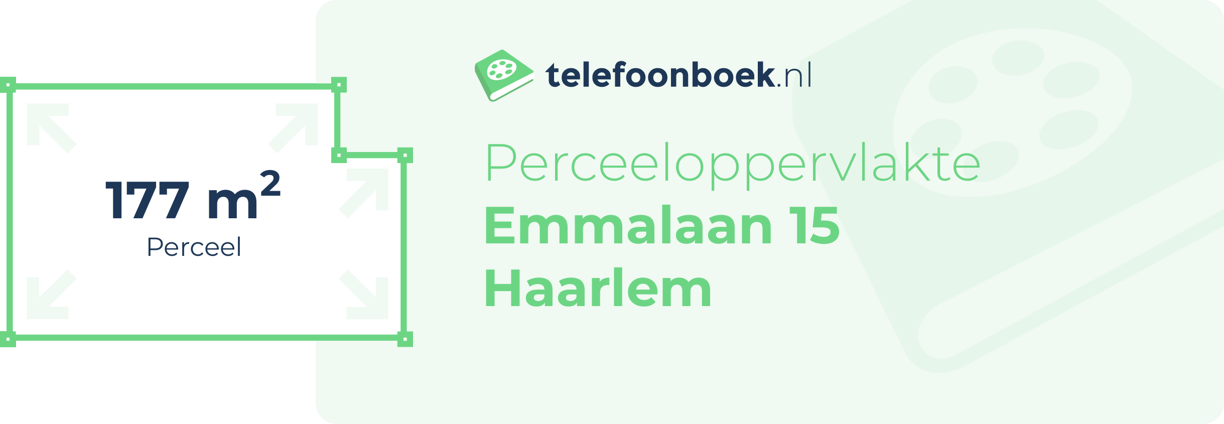 Perceeloppervlakte Emmalaan 15 Haarlem