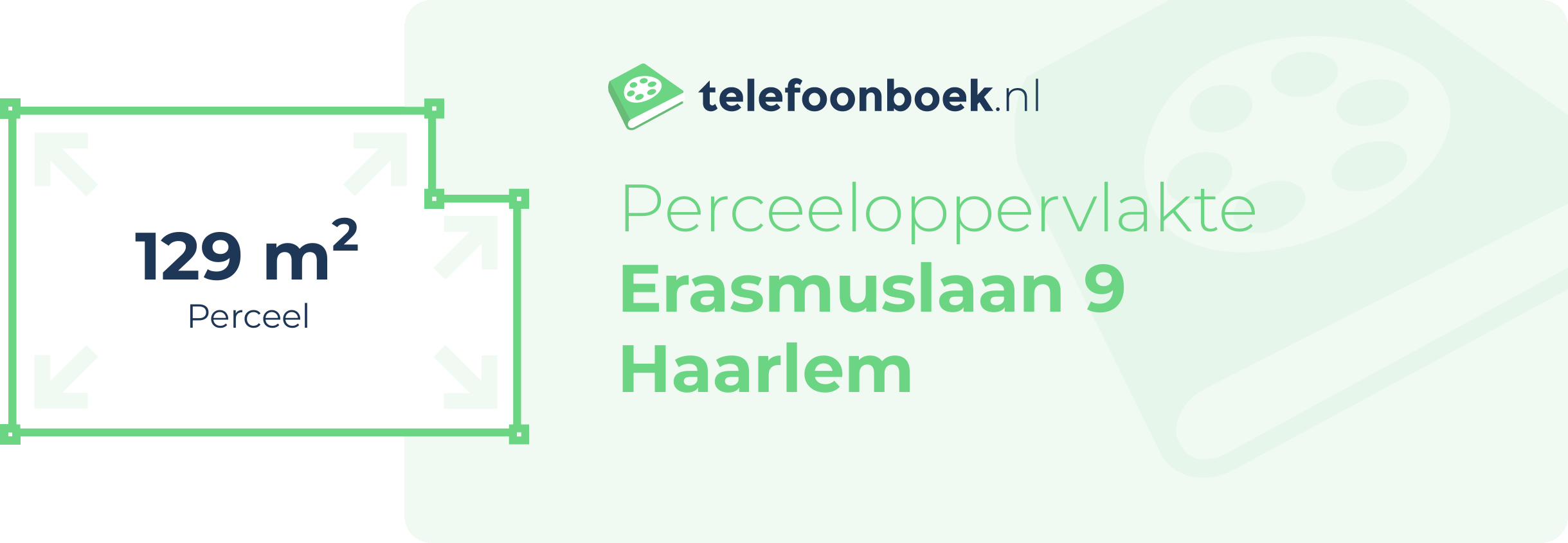 Perceeloppervlakte Erasmuslaan 9 Haarlem