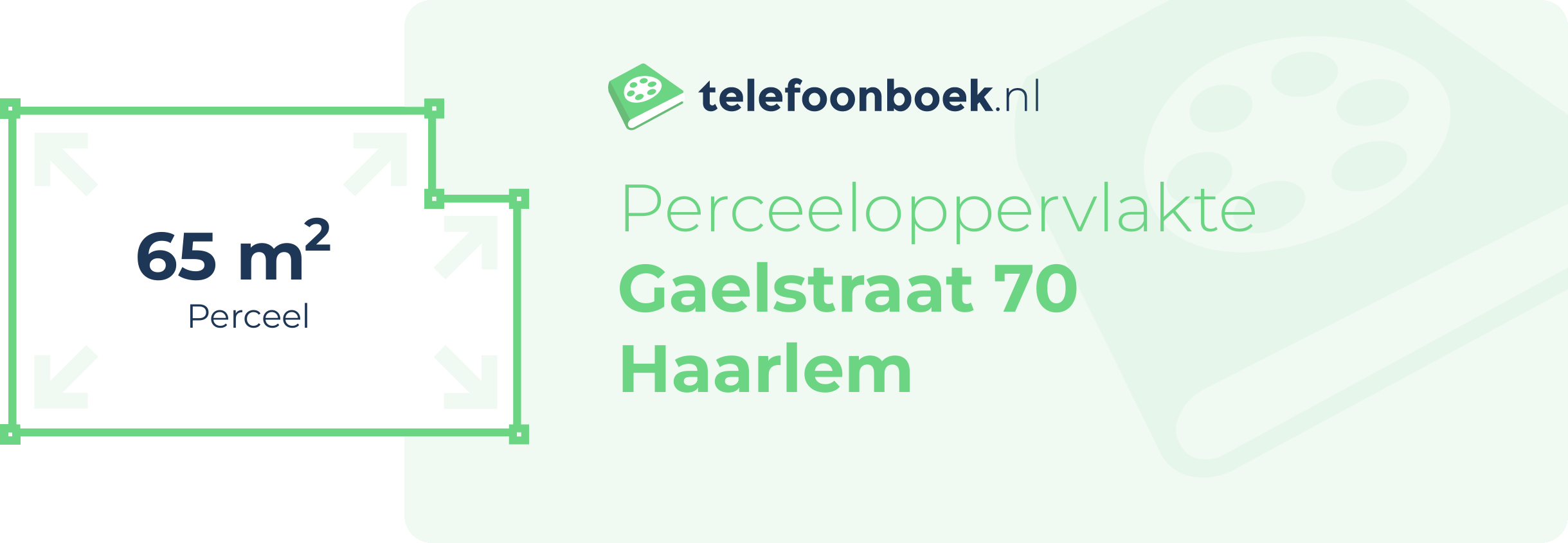 Perceeloppervlakte Gaelstraat 70 Haarlem