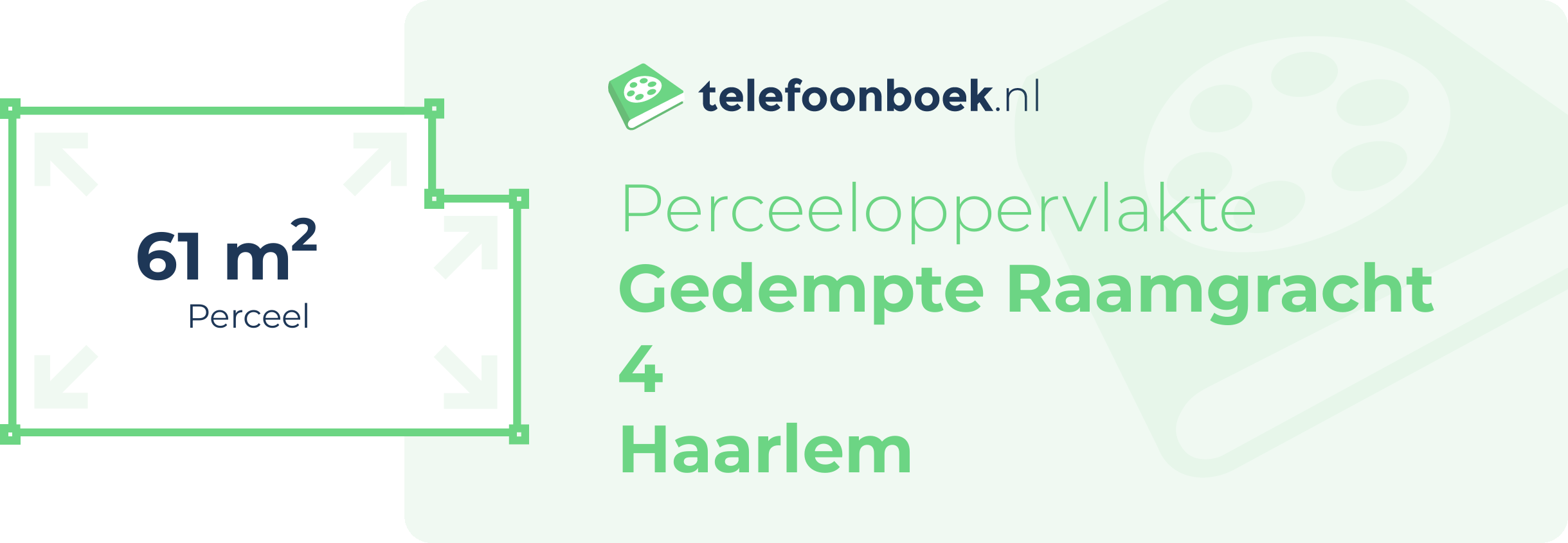 Perceeloppervlakte Gedempte Raamgracht 4 Haarlem