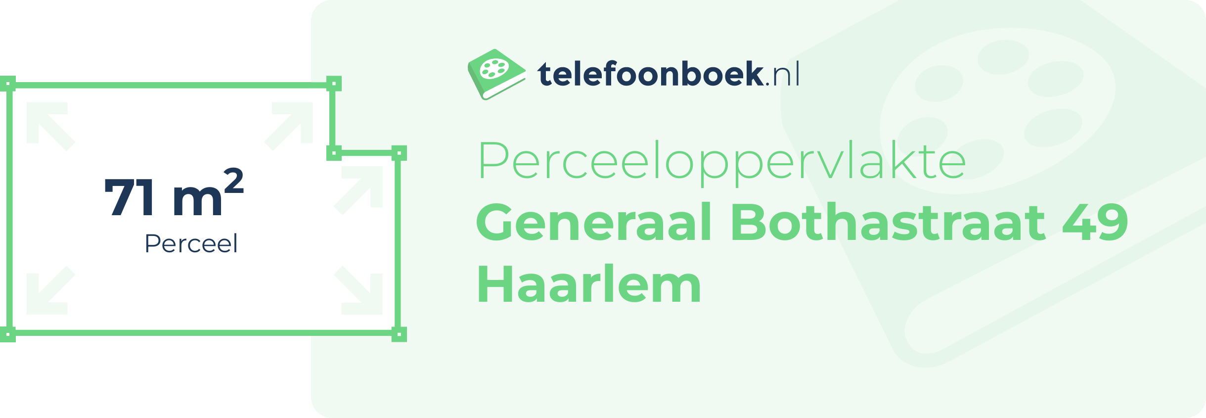 Perceeloppervlakte Generaal Bothastraat 49 Haarlem