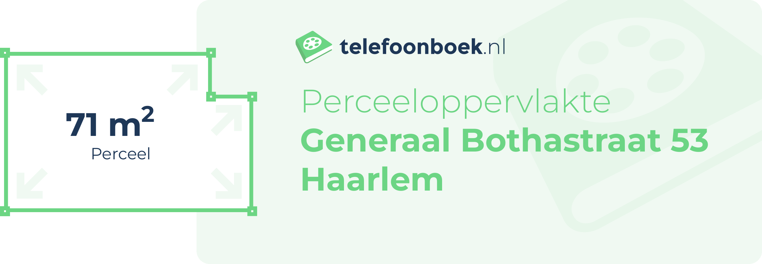 Perceeloppervlakte Generaal Bothastraat 53 Haarlem