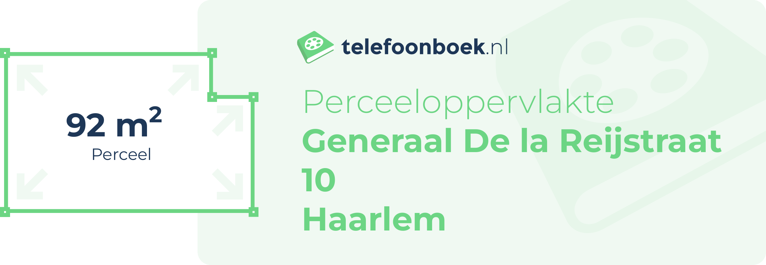 Perceeloppervlakte Generaal De La Reijstraat 10 Haarlem