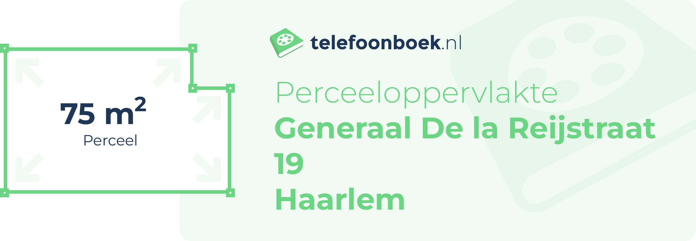 Perceeloppervlakte Generaal De La Reijstraat 19 Haarlem
