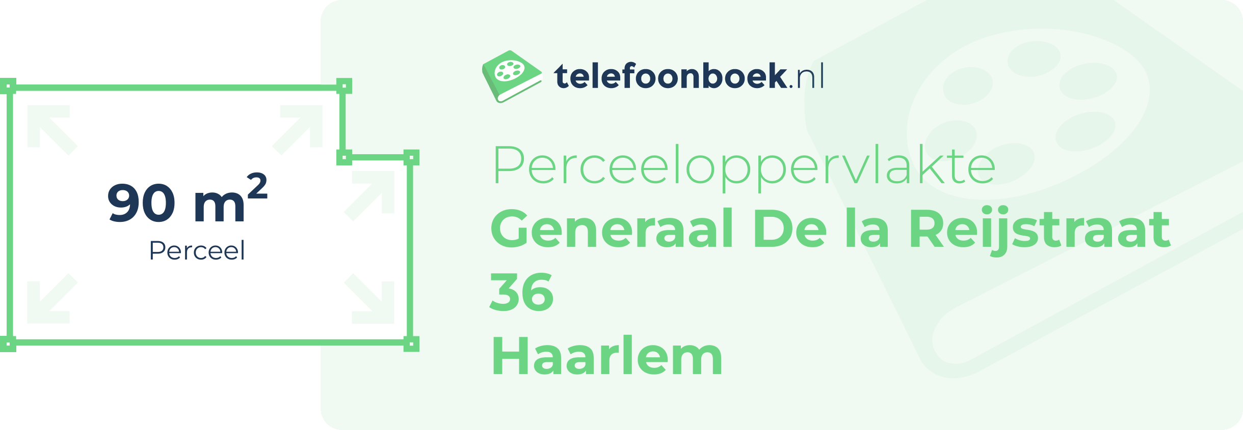Perceeloppervlakte Generaal De La Reijstraat 36 Haarlem