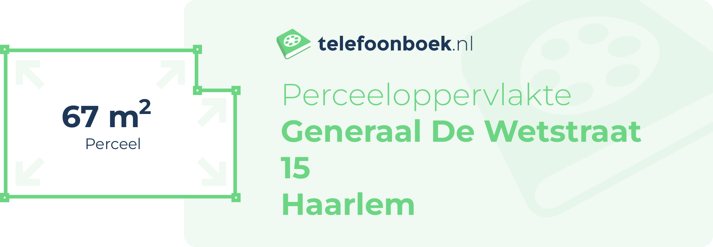 Perceeloppervlakte Generaal De Wetstraat 15 Haarlem