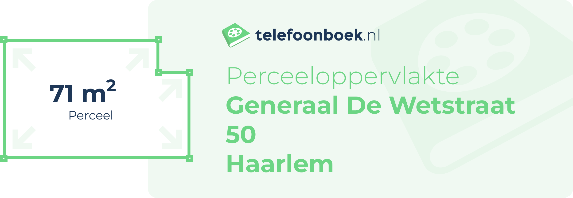 Perceeloppervlakte Generaal De Wetstraat 50 Haarlem