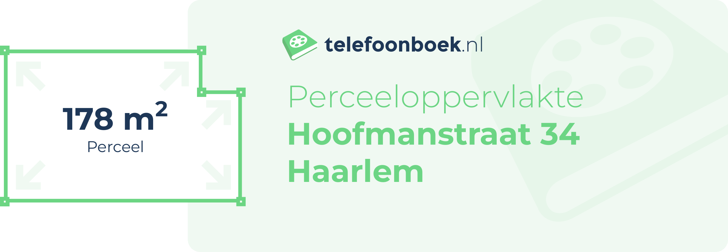 Perceeloppervlakte Hoofmanstraat 34 Haarlem