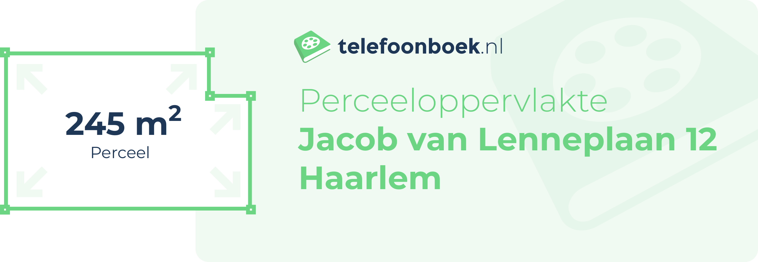 Perceeloppervlakte Jacob Van Lenneplaan 12 Haarlem