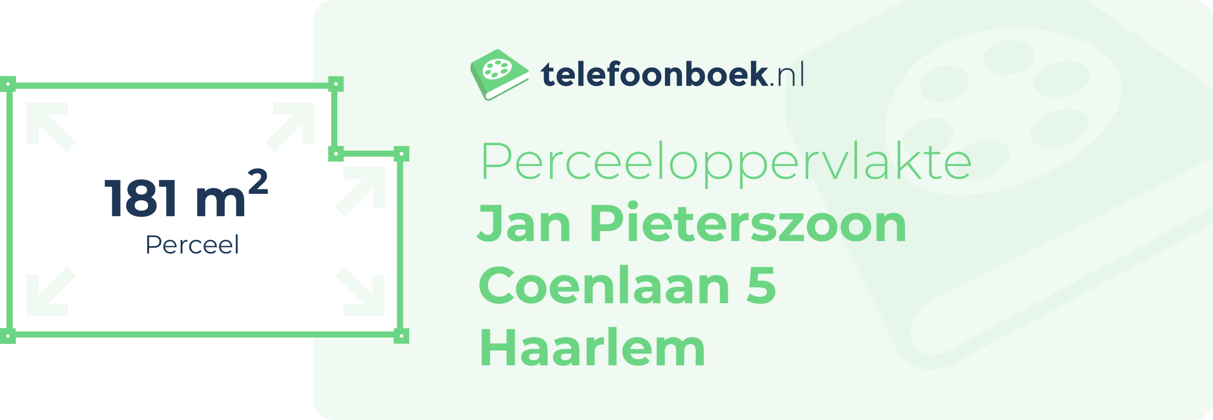 Perceeloppervlakte Jan Pieterszoon Coenlaan 5 Haarlem