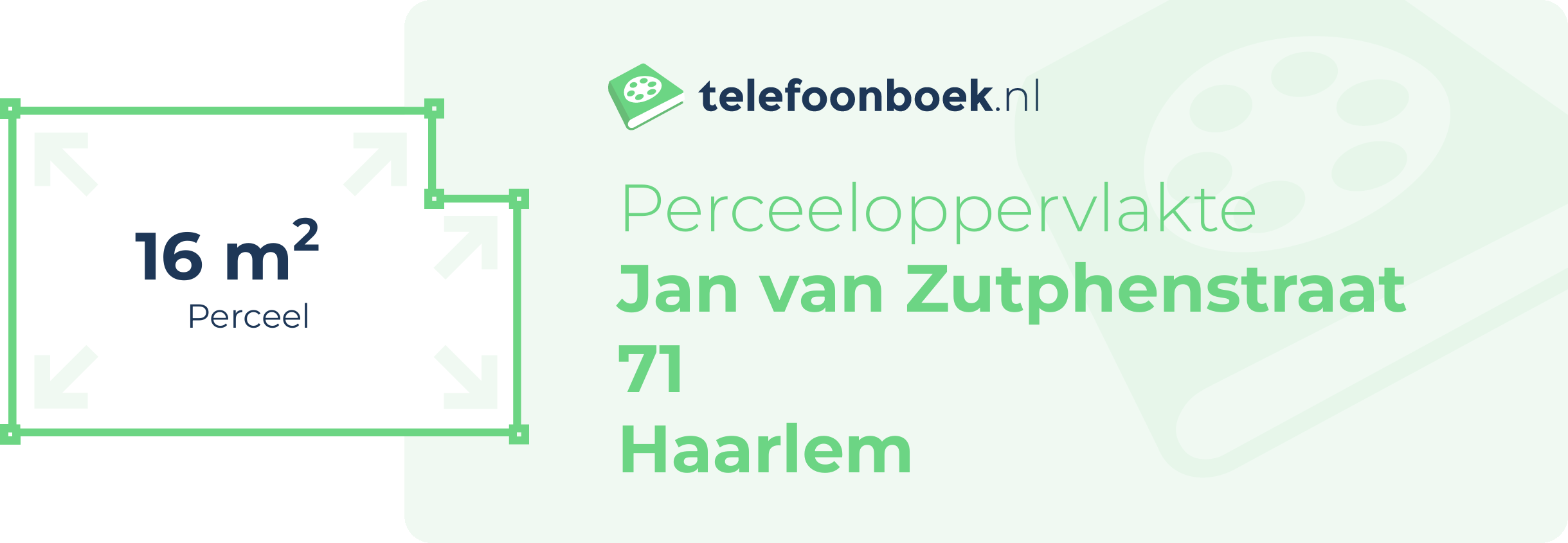 Perceeloppervlakte Jan Van Zutphenstraat 71 Haarlem