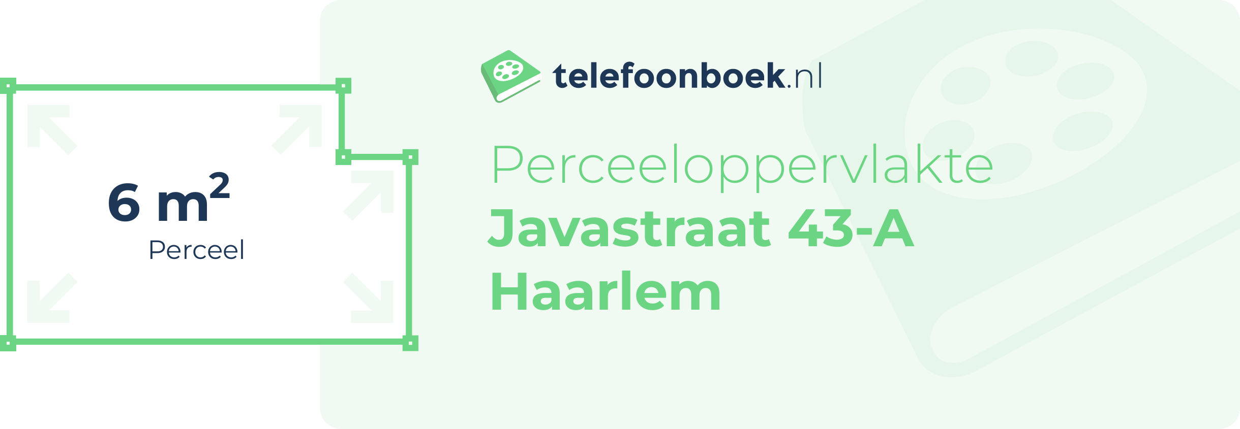 Perceeloppervlakte Javastraat 43-A Haarlem