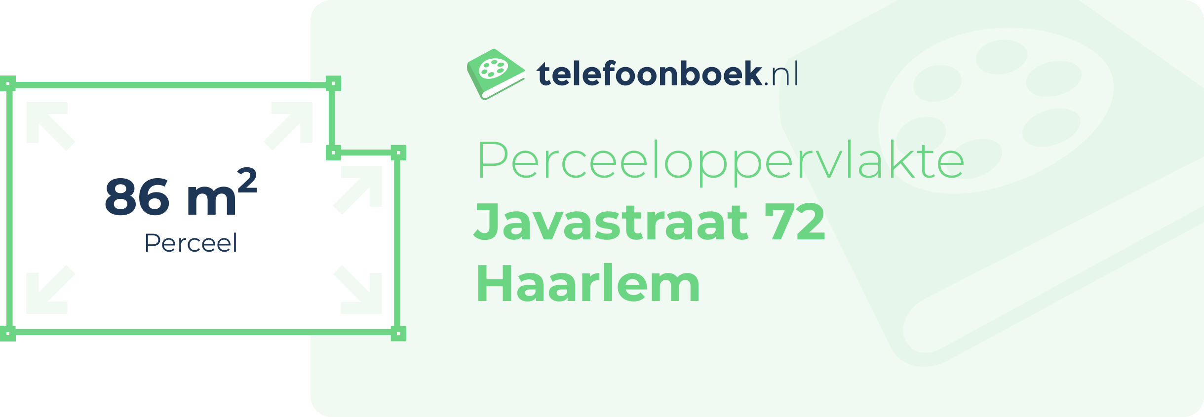 Perceeloppervlakte Javastraat 72 Haarlem