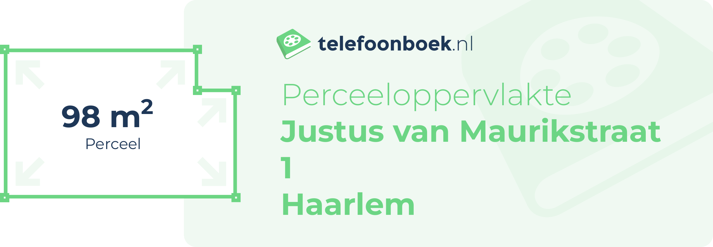 Perceeloppervlakte Justus Van Maurikstraat 1 Haarlem