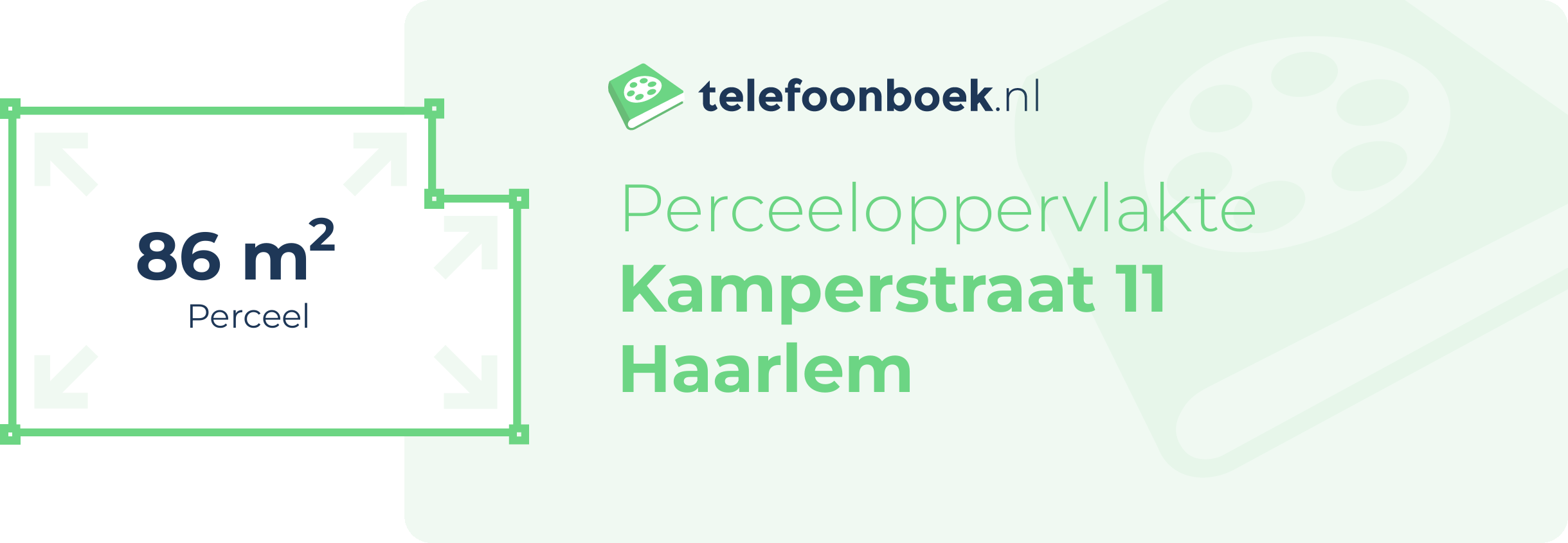 Perceeloppervlakte Kamperstraat 11 Haarlem