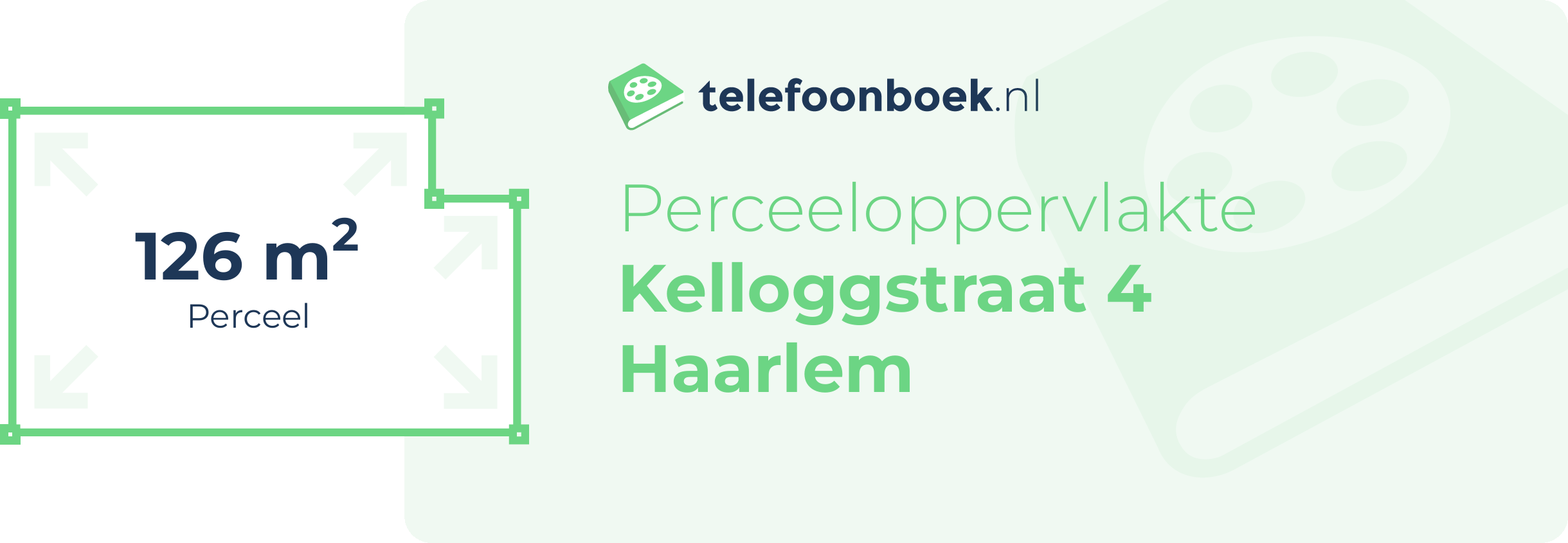 Perceeloppervlakte Kelloggstraat 4 Haarlem