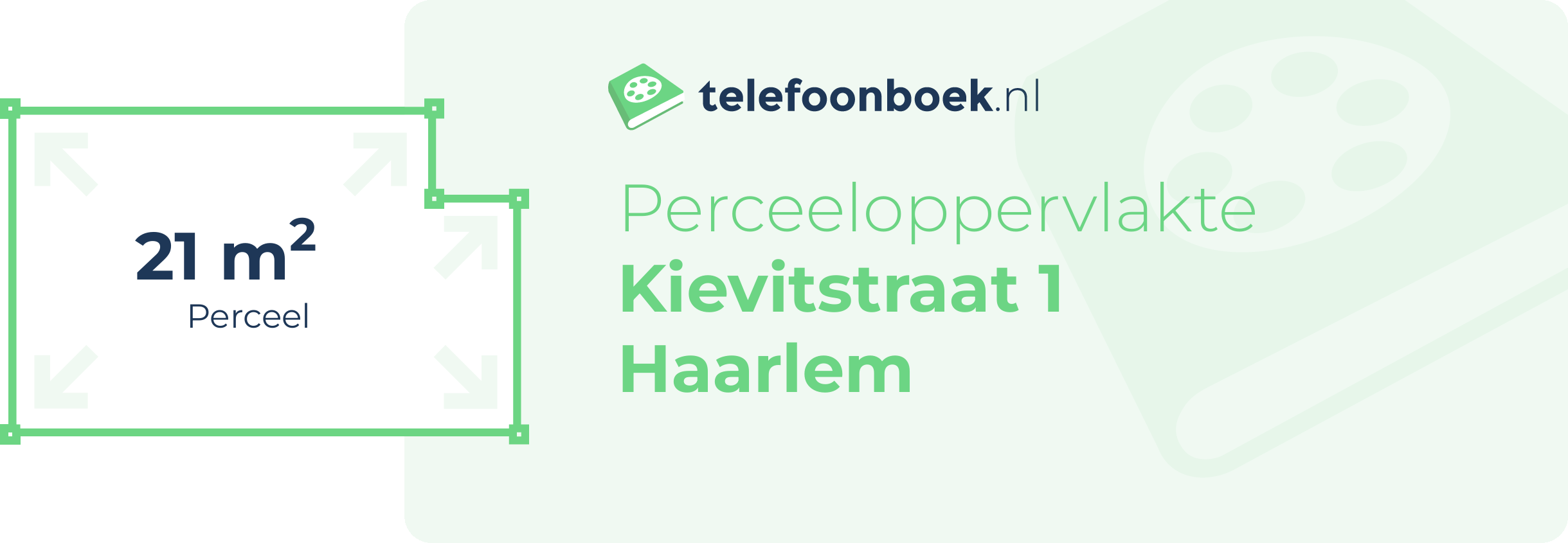 Perceeloppervlakte Kievitstraat 1 Haarlem