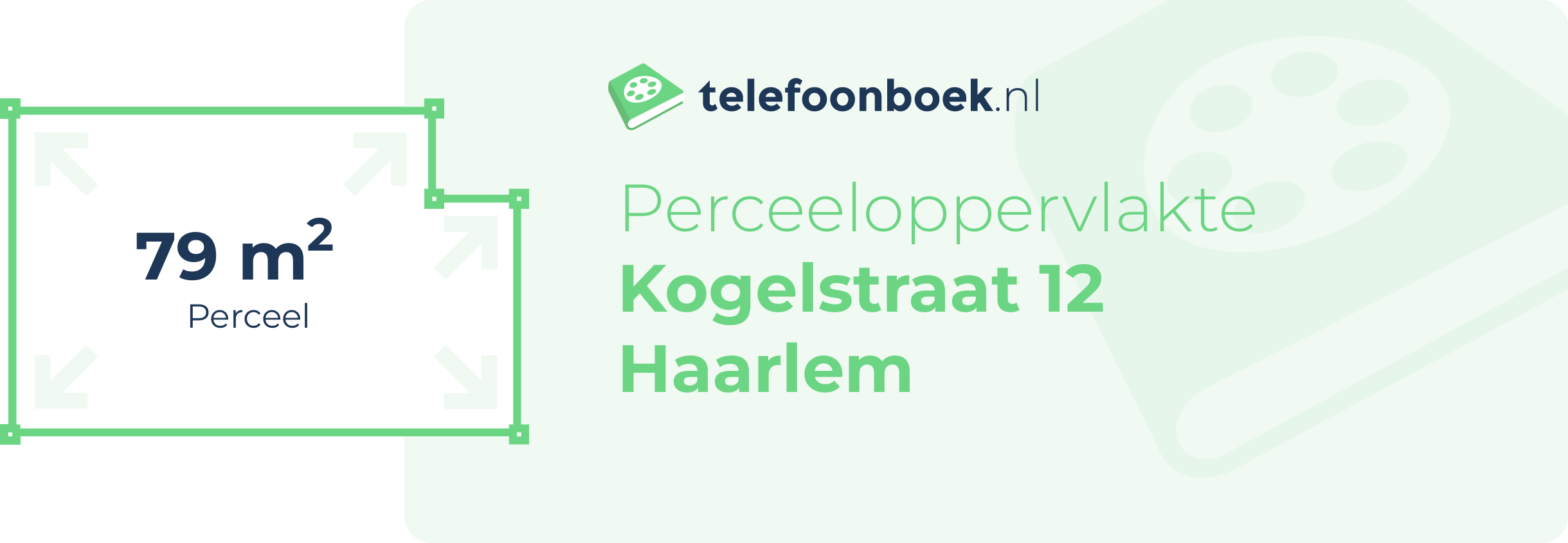 Perceeloppervlakte Kogelstraat 12 Haarlem