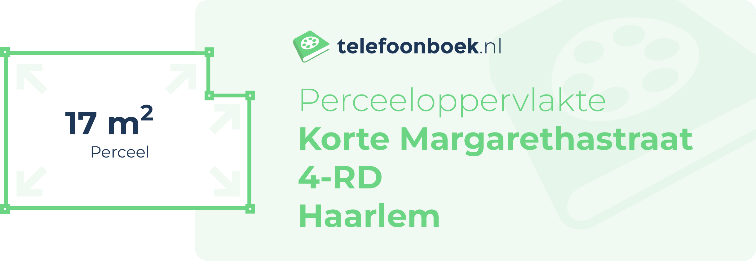 Perceeloppervlakte Korte Margarethastraat 4-RD Haarlem