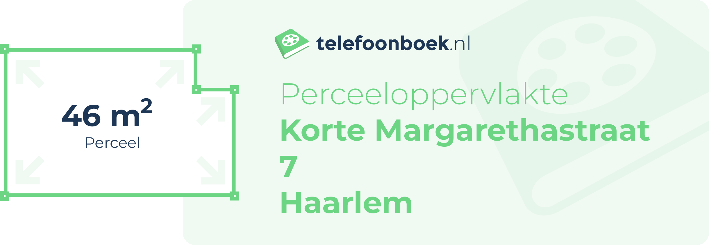 Perceeloppervlakte Korte Margarethastraat 7 Haarlem