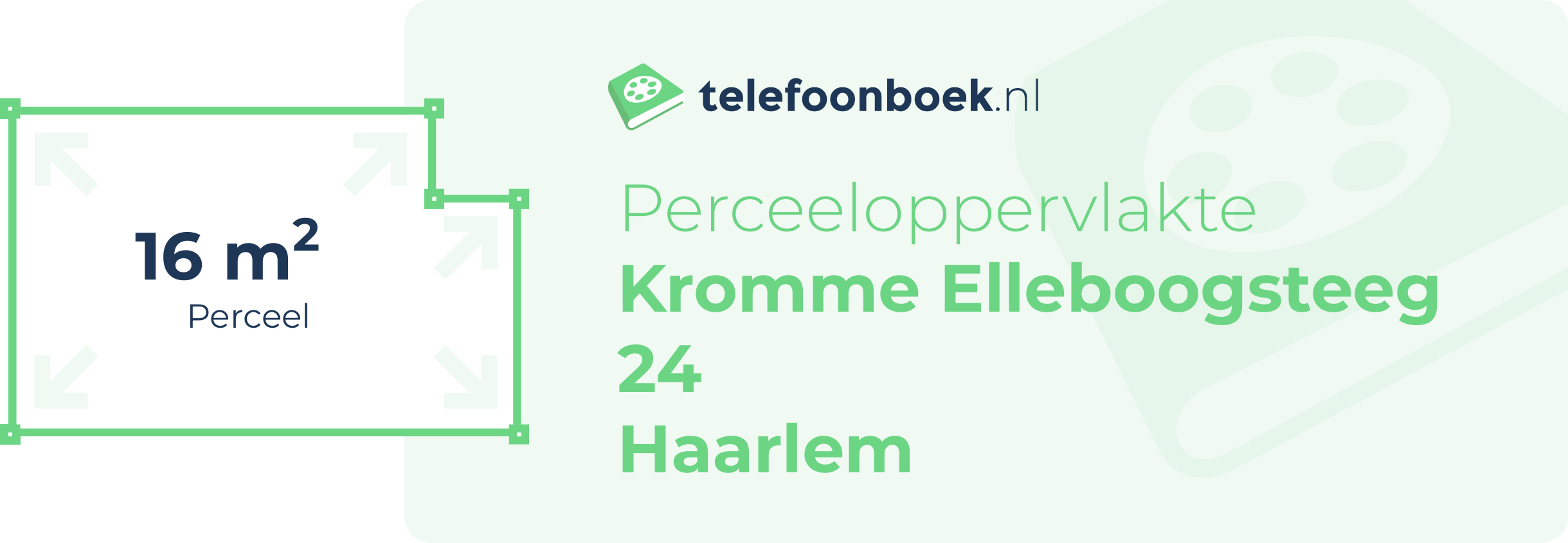 Perceeloppervlakte Kromme Elleboogsteeg 24 Haarlem