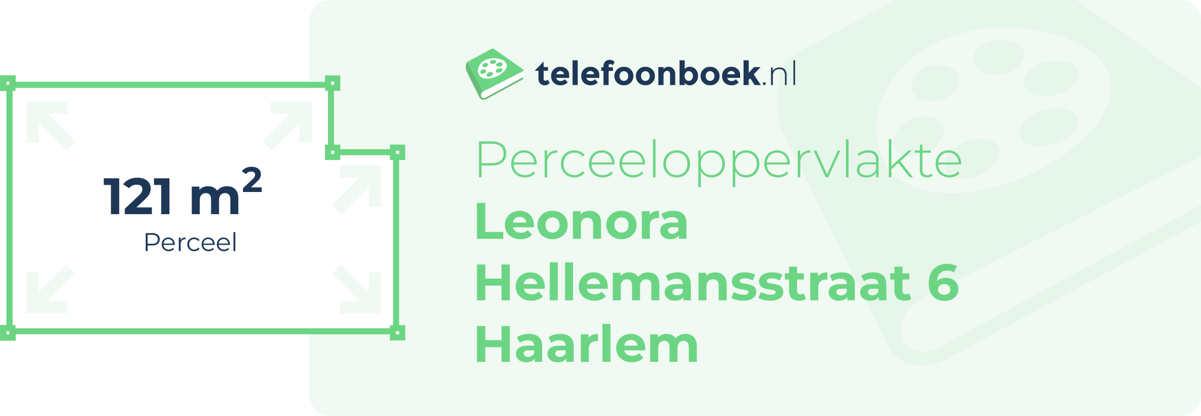 Perceeloppervlakte Leonora Hellemansstraat 6 Haarlem