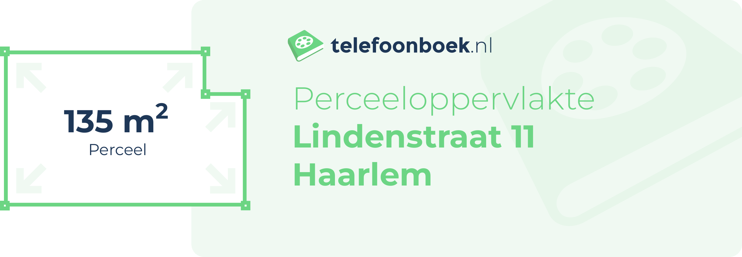 Perceeloppervlakte Lindenstraat 11 Haarlem