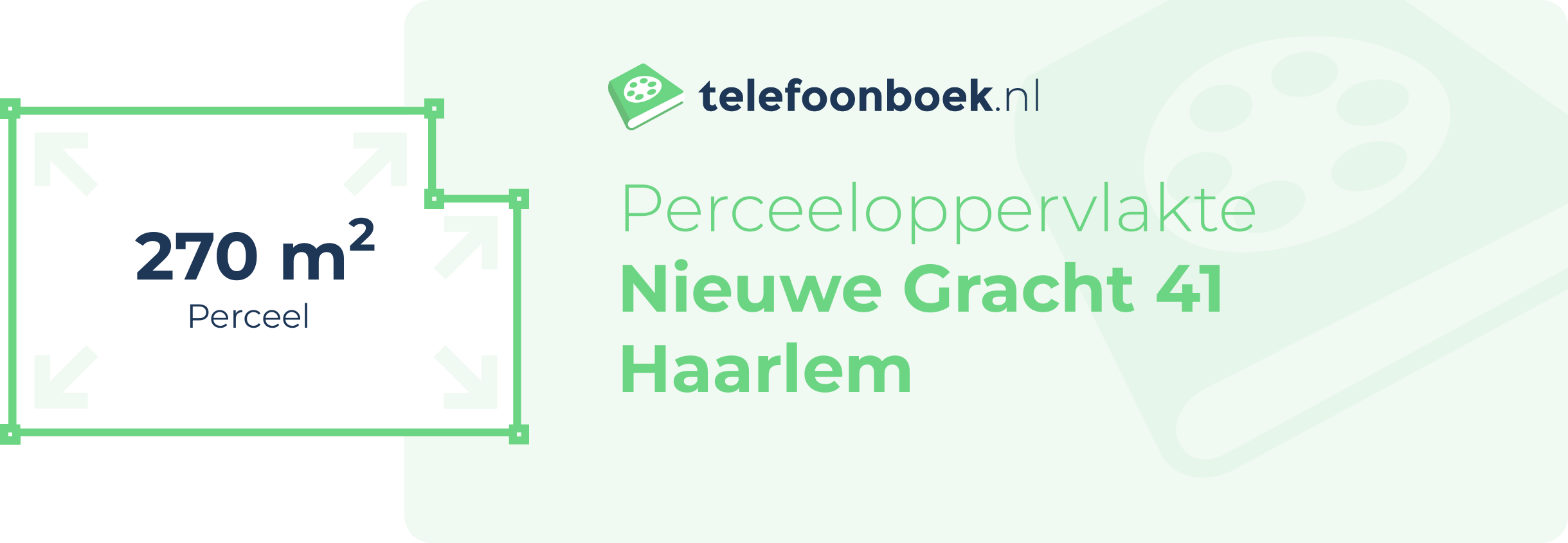 Perceeloppervlakte Nieuwe Gracht 41 Haarlem