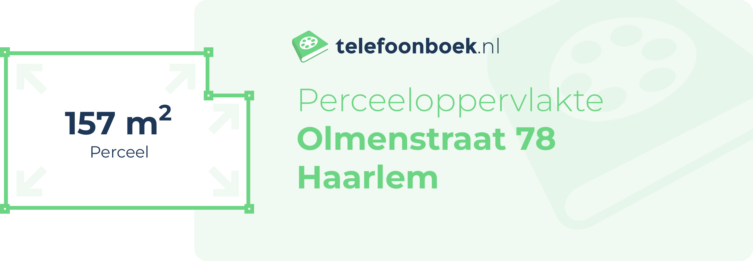 Perceeloppervlakte Olmenstraat 78 Haarlem