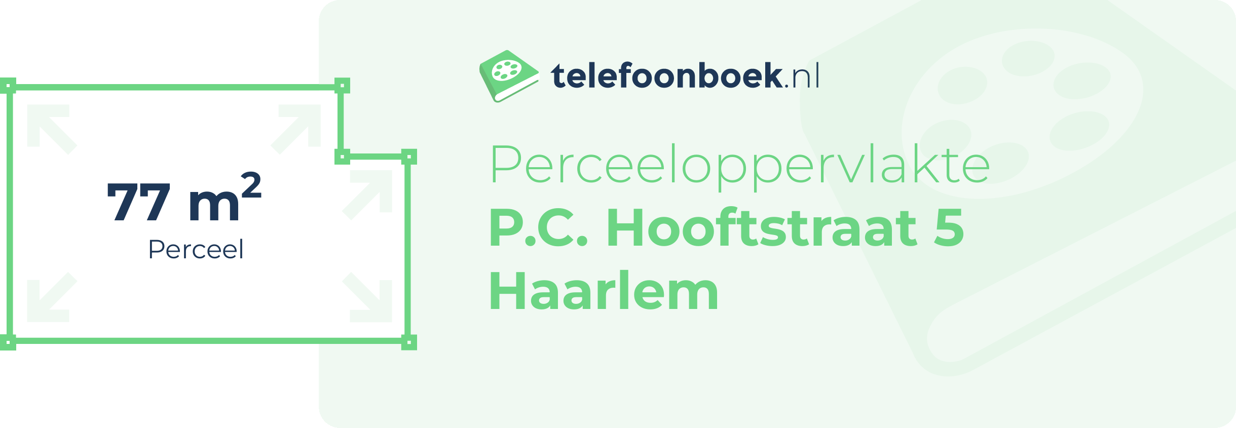 Perceeloppervlakte P.C. Hooftstraat 5 Haarlem