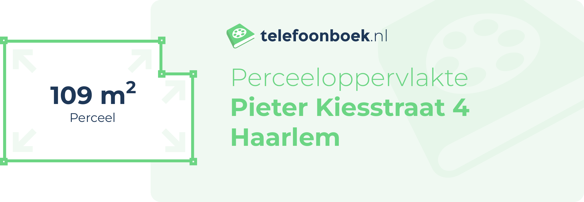 Perceeloppervlakte Pieter Kiesstraat 4 Haarlem