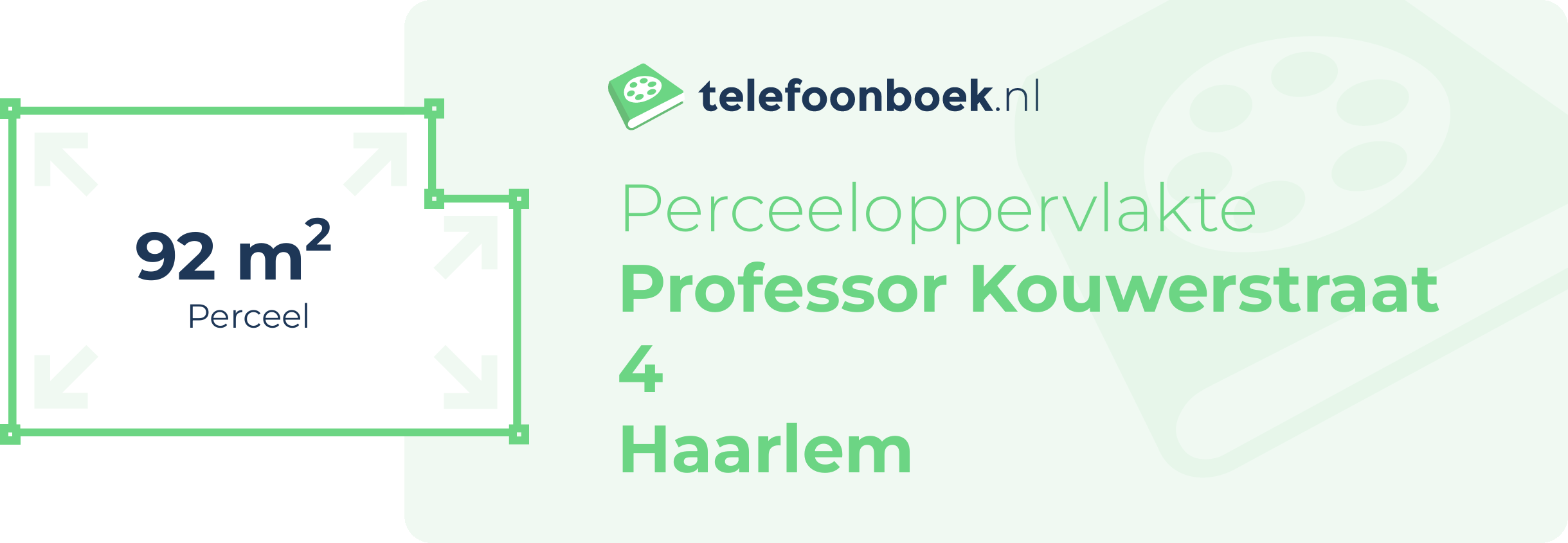 Perceeloppervlakte Professor Kouwerstraat 4 Haarlem