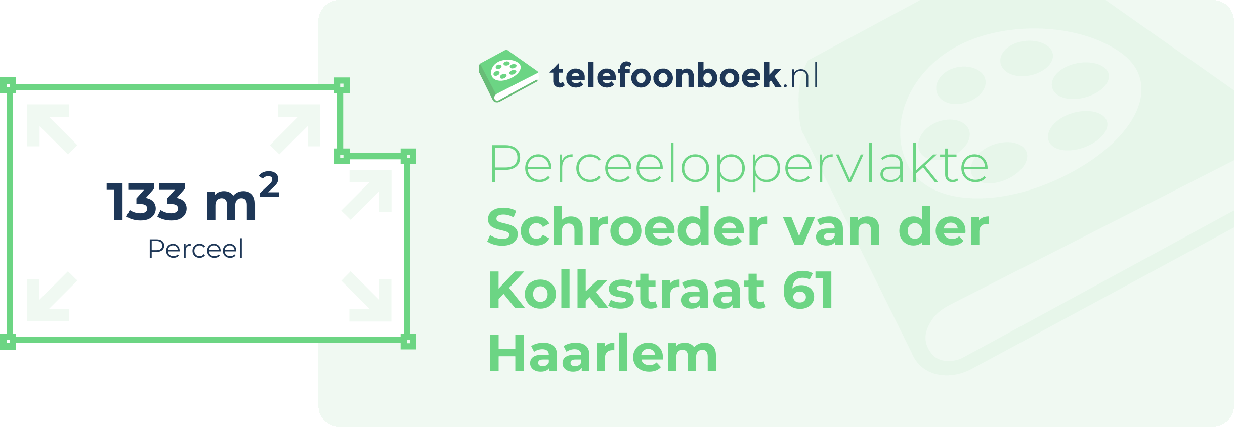 Perceeloppervlakte Schroeder Van Der Kolkstraat 61 Haarlem