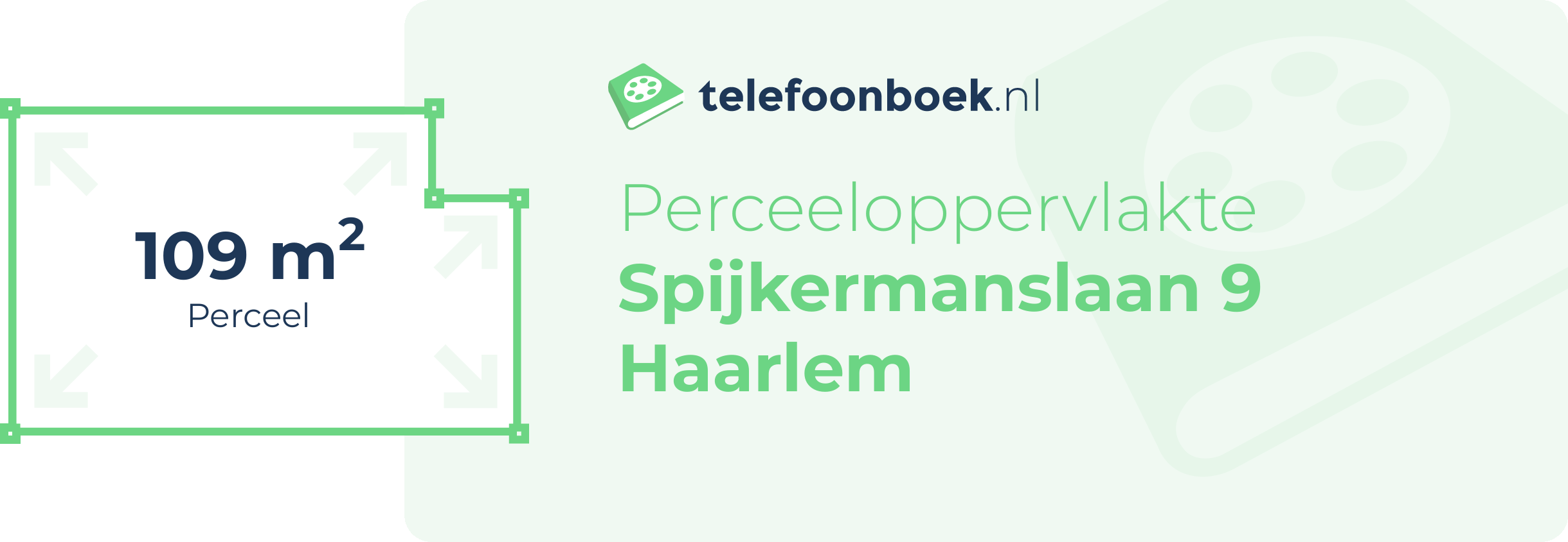 Perceeloppervlakte Spijkermanslaan 9 Haarlem