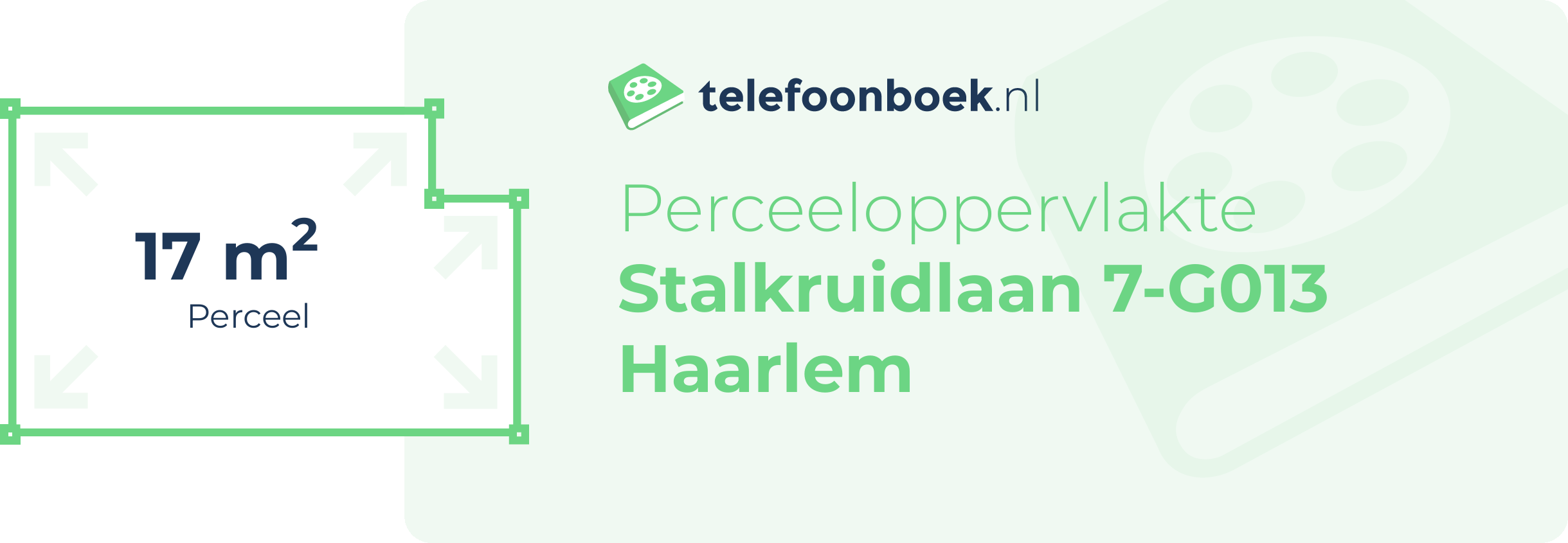 Perceeloppervlakte Stalkruidlaan 7-G013 Haarlem