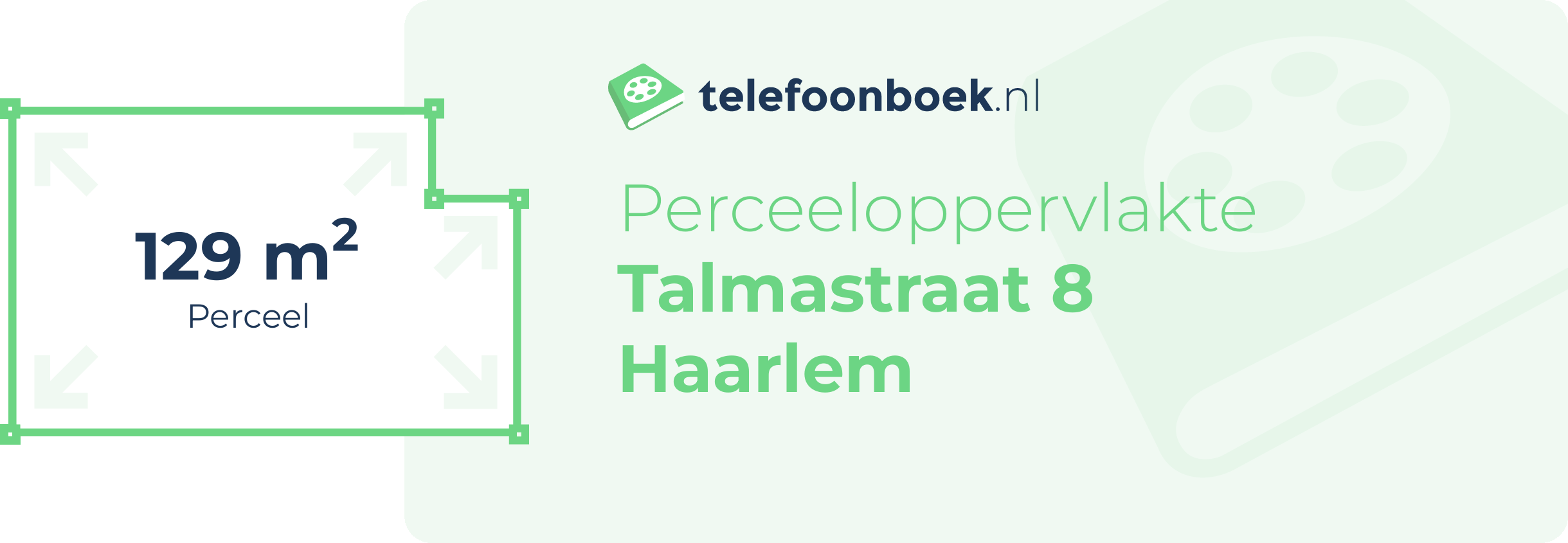 Perceeloppervlakte Talmastraat 8 Haarlem