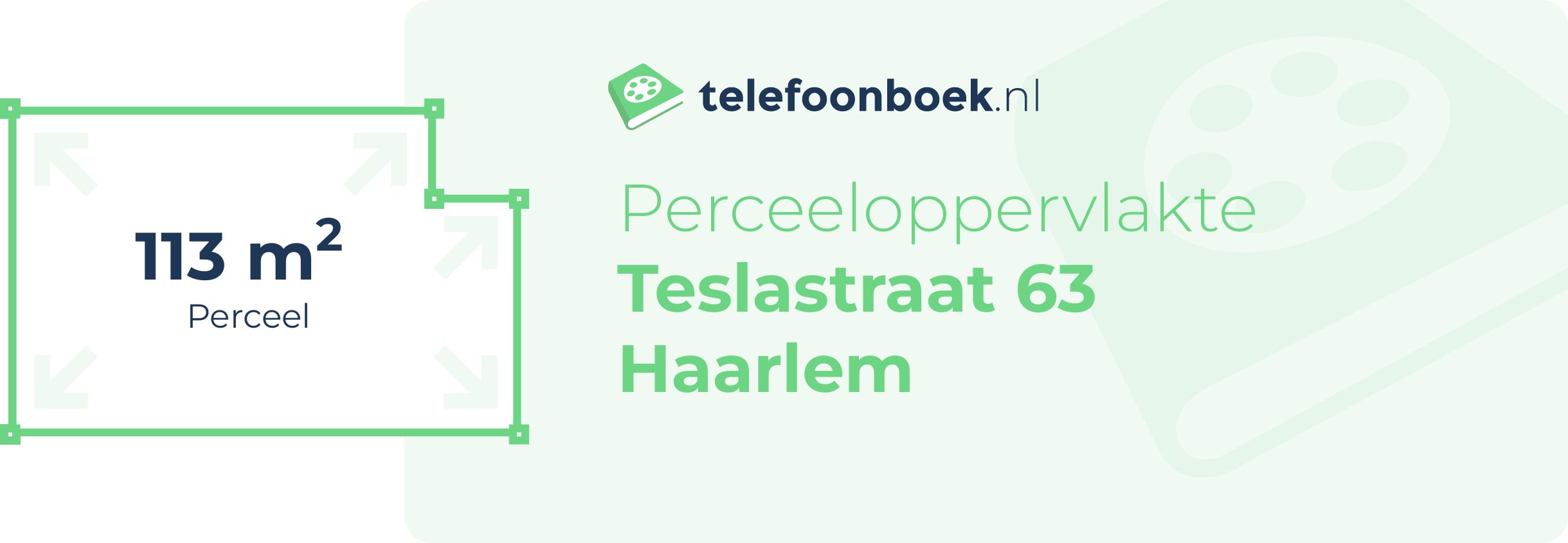 Perceeloppervlakte Teslastraat 63 Haarlem